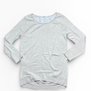 Athleta Light Gray Long Sleeve Sweatshirt Pullover Women's XS Coaster Luxe Cozy